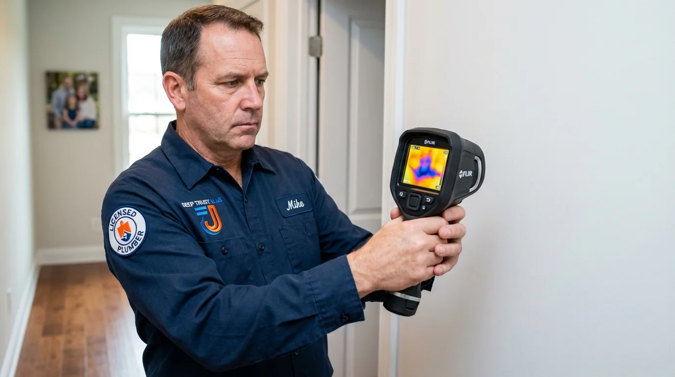 Thermal imaging leak detection by Johns Plumbing LLC in Notre Dame